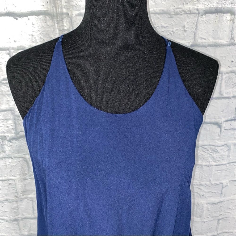 By & By spaghetti strap tank blouse navy blue sz S - Picture 3 of 10